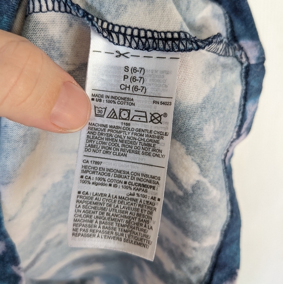 OLD NAVY girls blue tie-dye tiered ruffle dress - Picture 6 of 8